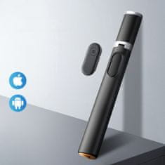 Tech-protect L08S bluetooth selfie stick, črna