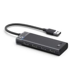 Ugreen CM653 HUB adapter 4x USB, črna