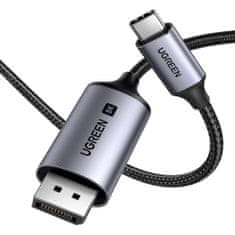 Ugreen CM556 kabel USB-C / DisplayPort 8K 2m, siva