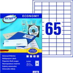 Avery Zweckform bele samolepilne papirne etikete europe100 ELA001, 38 x 21.2 mm, A4, 6500 etiket/zavitek