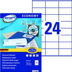 Avery Zweckform bele samolepilne papirne etikete europe100 ELA010, 70 x 36 mm, A4, 2400 etiket/zavitek