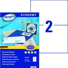 Avery Zweckform bele samolepilne papirne etikete europe100 ELA026, 210 x 148 mm, A4, 200 etiket/zavitek