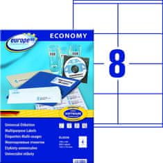 Avery Zweckform bele samolepilne papirne etikete europe100 ELA036, 105 x 70 mm, A4, 800 etiket/zavitek