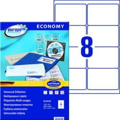 Avery Zweckform bele samolepilne papirne etikete europe100 ELA043, 99.1 x 67.7 mm, A4, 800 etiket/zavitek