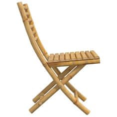 Vidaxl Zložljivi vrtni stoli 4 kosi 43x54x88 cm bambus