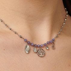 Brosway Čudovita jeklena ogrlica s Chakra perlami in obeski BHKN085