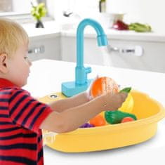 JOJOY® Pomivalno korito s tekočo vodo, Otroško kuhinjsko korito z dodatki, Otroški set za igranje (40 x 28 x 27 cm) | SINKIFUN