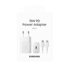 Samsung Hišni hitri polnilec Samsung EP-T1510 15W USB-C + kabel USB-C v USB-C bel