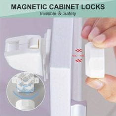 HOME & MARKER® Magnetne ključavnice za omare (4 kosi) | MAGCLASP