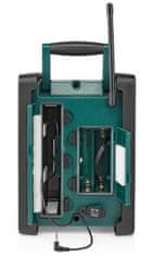 Nedis Digitalni delovni radio / namizni/ moč 15W/ DAB+/ FM/ Bluetooth/ IP65/ baterija/ omrežje/ črna/ zelena