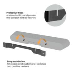 Nedis Nosilec za Soundbar | Združljivo z: Sonos Ray | Stena | 2 kg | Popravljen | ABS/Jeklo | Črna 