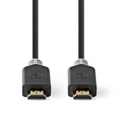 Nedis Premium High Speed HDMI kabel z ethernetom | Priključek HDMI | Priključek HDMI | 4K@60Hz | 18 Gbps | 2,00 m | Okrogla | PVC | antracit | Škatla 