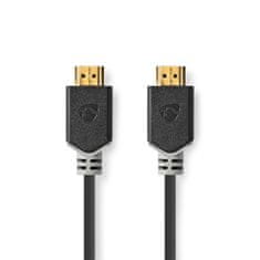 Nedis Premium High Speed HDMI kabel z ethernetom | Priključek HDMI | Priključek HDMI | 4K@60Hz | 18 Gbps | 2,00 m | Okrogla | PVC | antracit | Škatla 