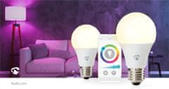 Nedis Polnobarvna žarnica SmartLife | Wi-Fi | E27 | 806 lm | 9 W | RGB / topla do hladna bela | 2700 - 6500 K | Android/IOS | Žarnica | 2 kos. 