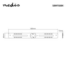 Nedis Nosilec za Soundbar | Združljivo z: Sonos PLAYBAR | Stena | 15 kg | Popravljen | ABS/Jeklo | Črna 