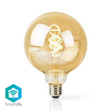Nedis SmartLife LED žarnica z žarilno nitko | Wi-Fi | E27 | 350 lm | 5,5 W | Hladna bela / topla bela | 1800 - 6500 K | Steklo | Android/IOS | G125 | 1 kos