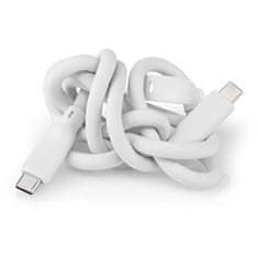 Nedis USB kabel | USB 3.2 Gen 2 | USB-C Hane | USB-C Hane | 240 W | 8K@30Hz | 20 Gbps | ponikljana | 1,00 m | Okrogla | Silikon | Vit | Låda 
