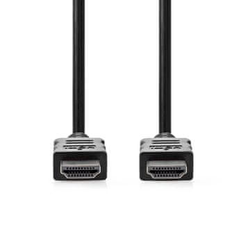 Nedis High Speed HDMI kabel z ethernetom | Priključek HDMI | Priključek HDMI | 4K@30Hz | ARC | 10,2 Gbps | 1,00 m | Okrogla | PVC | Črna | Oznaka