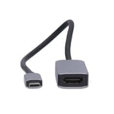 Nedis USB-C adapter | USB 3.2 Gen 1 | USB-C moški | HDMI izhod | 8K@60Hz | 0,20 m | Okrogla | Ponikljano | PVC | Črna | Škatla 