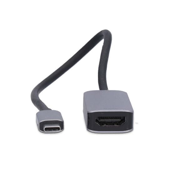 Nedis USB-C adapter | USB 3.2 Gen 1 | USB-C moški | HDMI izhod | 8K@60Hz | 0,20 m | Okrogla | Ponikljano | PVC | Črna | Škatla