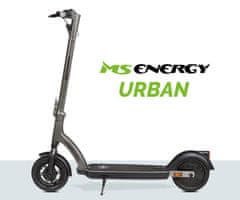 MS ENERGY Urban 500 električni skiro, 25,4 cm, 500 W, do 50 km, 36 V/13 Ah, srebrn