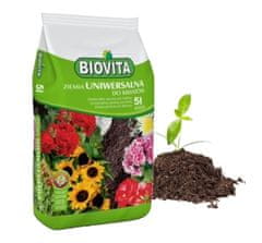 BioVita Univerzalna vrtna zemlja 5,5-6,5 pH za rože 5l