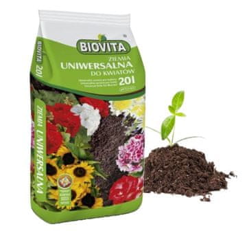 BioVita Univerzalna vrtna zemlja 5,5-6,5 pH za rože 20 l