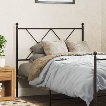 Vidaxl vidaXL Kovinsko vzglavje postelje črno 90 cm