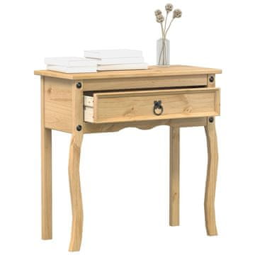 Vidaxl vidaXL Konzolna mizica Corona, 73x35x73 cm, masivni borov les