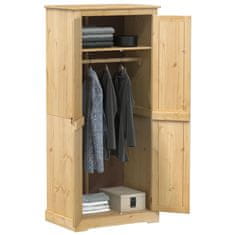 shumee Garderobna omara Corona 76x50x170 cm trdna borovina