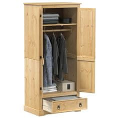 shumee Garderobna omara Corona 76x50x170 cm trdna borovina