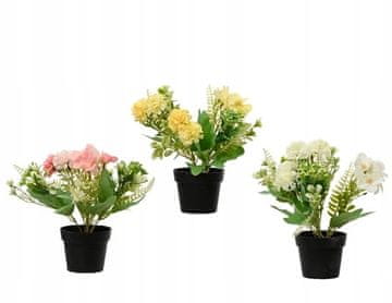 shumee Cvetoča rastlina z lončkom, okrasna roža, 24x18 cm