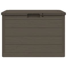 Vidaxl Zunanja škatla za blazine rjava 77,5x44,5x53 cm PP