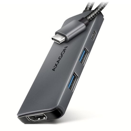 AXAGON multi USB-C 5v1 8k vozlišče / HMC-5H8K / USB 3.2 Gen1 / 1x PD 100W / 1x HDMI / 1x USB-C / 2x USB-A / 15cm