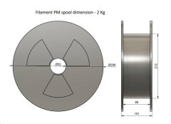 Filament PM tiskarska vrvica/filament 1,75 PETG bela, 2 kg