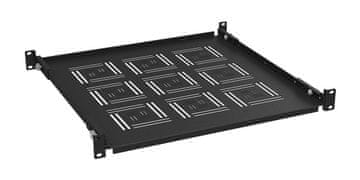 Solarix Polica 19" 450 mm masivni BK ročaj spredaj in zadaj