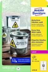 Avery Zweckform Avery Extra Durable Labels - 99,1 x 42,3 mm, bela