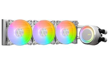 MSI vodni hladilnik CPU MAG CORELIQUID E360 WHITE/ 3x 120mm ARGB ventilator/ podpora LGA1700/ bela