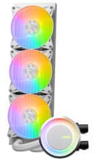 MSI vodni hladilnik CPU MAG CORELIQUID E360 WHITE/ 3x 120mm ARGB ventilator/ podpora LGA1700/ bela