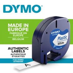 Dymo Plastični trak LetraTag, 12 mm, bel