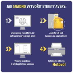 Avery Zweckform Vonj. etikete Avery, rumene, 25,4 x 10 mm, 3 780 kosov