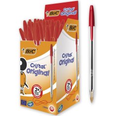 Bic Kroglično pero s pokrovčkom Cristal, rdeče
