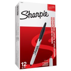 Sharpie Permanentni marker RT, 12 kosov, črn