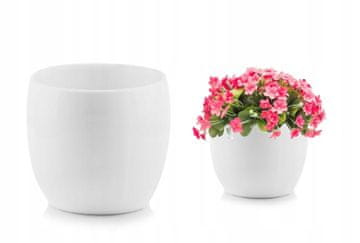 shumee Keramični cvetlični lonček, bela krogla, 15x12 cm, okrasni