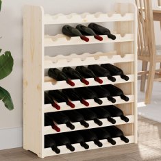 Vidaxl Stojalo za vino 67,5x25x87 cm trdna borovina