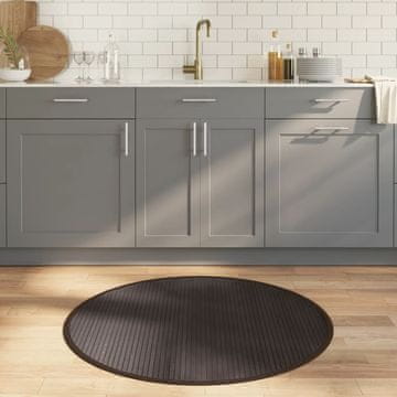 Vidaxl vidaXL Okrogla preproga temno rjava 100 cm bambus
