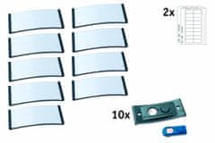 Avery Zweckform kovinske priponke za imena POL30MA02-10DR v barvi antracit, 70 x 30 mm, magnetni mehanizem, 10 priponk/zavitek
