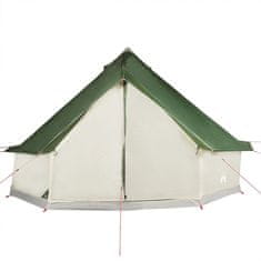 Vidaxl Družinski šotor tipi za 8 oseb zelen vodoodporen