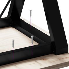 Vidaxl vidaXL Jedilna miza z nogami v obliki črke Y 80x80x75,5 cm