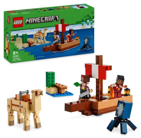 LEGO Minecraft 21259 Plutje na gusarski ladji